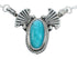 Sterling Silver Navajo Native American Turquoise Chain Necklace SN20289